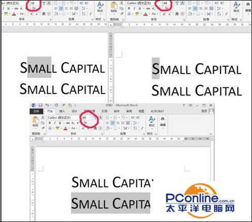 word怎么设置小型大写字母small capitals?