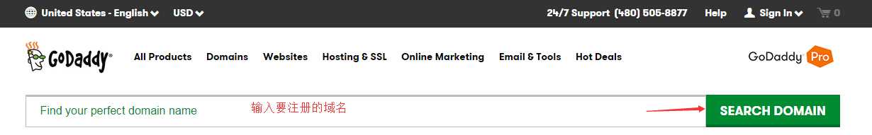 在全球最大域名服务商GoDaddy网站上注册域名的教程