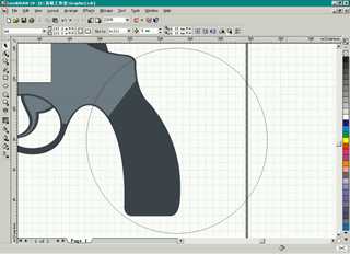 CDR绘制逼真的左轮手枪实例教程