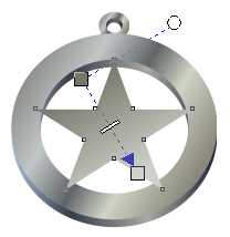 cdrX7怎么制作金属材质饰品?