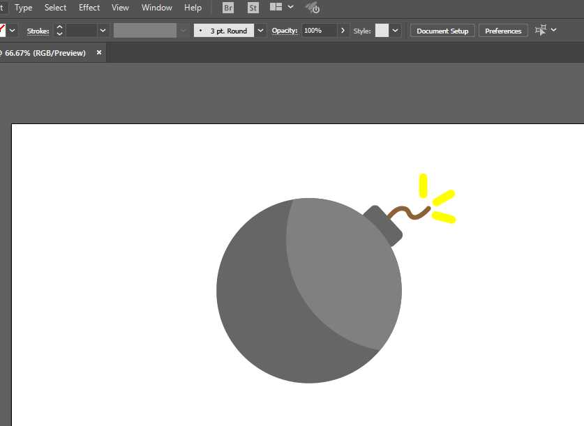 ai怎么画扁平化的炸弹? ai画炸弹图标的教程