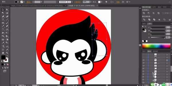 ai怎么设计猴子图标? ai设计猴子logo标志的教程