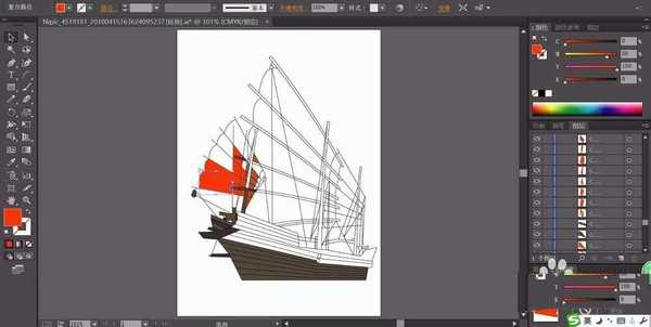 ai怎么绘制帆船图片? ai绘制帆船矢量图的教程