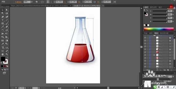 ai怎么绘制玻璃器皿? ai化学图标的设计方法