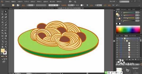ai怎么绘制意大利面? ai面食素材的设计教程
