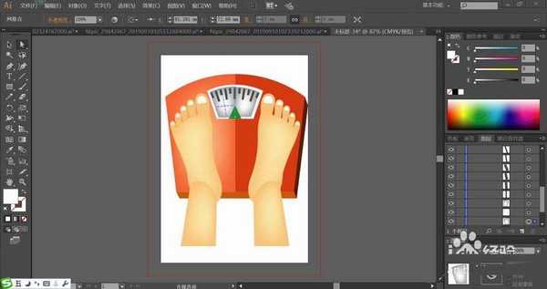 ai怎么画体重秤? ai体重秤矢量图的画法