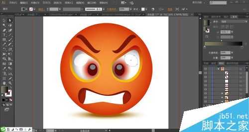 ai怎么手绘生气表情矢量图? ai设计萌萌哒的生气表情画法