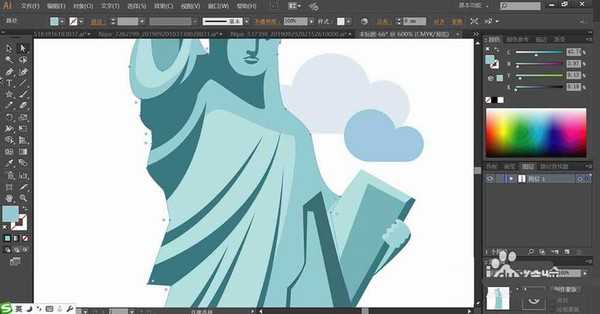 ai怎么绘制自由女神像? ai自由女神像的画法